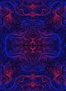 Vintage psychedelic shamanic bright surreal fractal background, isolated on black