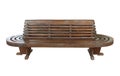 Vintage public wooden bench Royalty Free Stock Photo