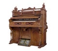 Vintage pump organ isolated. Royalty Free Stock Photo