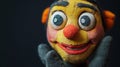 handmade clown puppet with a stitched smile Royalty Free Stock Photo