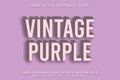 Vintage Purple editable text effect 3D emboss vintage style Royalty Free Stock Photo