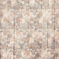 Vintage purple grungy flowers and wood grain background design Royalty Free Stock Photo