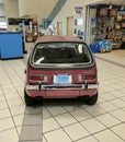 Vintage purple Honda Z600 coupe in mint condition - back view