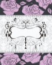 Wedding damask floral card