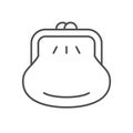 Vintage purse line outline icon