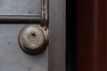 A Vintage put light switch on wooden interior wall Royalty Free Stock Photo