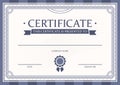 Vintage qualification certificate design template Royalty Free Stock Photo