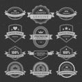 Vintage quality guarantee vector stickers and labels set