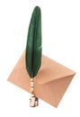 Vintage quill pen and envelope Royalty Free Stock Photo