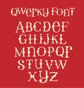 Vintage quirky hand drawn font with mixed upper and lower case letters