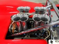 Race Car Engine pipes top view Royalty Free Stock Photo