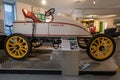 Vintage race car parked in a museum display in Bexhill, UK