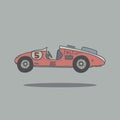 vintage race car. Vector illustration decorative design Royalty Free Stock Photo