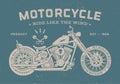 Vintage race motorcycle old school style. Poster