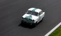 Vintage racing car, classic retro motor sport action, Alfa Romeo Giulietta TI on asphalt race track