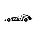 vintage racing car vehicle glyph icon vector illustration Royalty Free Stock Photo