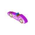 vintage racing car vehicle isometric icon vector illustration Royalty Free Stock Photo