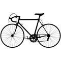 Vintage Racing road bike, Retro style Racing Bicycle, old racer triathlon street sport Aero road bike silhouette