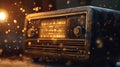 Vintage Radio with Dust Particles in Warm Lighting Royalty Free Stock Photo