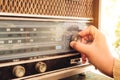 Vintage radio receiver Royalty Free Stock Photo