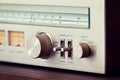 Vintage Radio Tuner Shiny Metal Tuning Knob Royalty Free Stock Photo