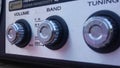 Vintage radio volume tuning knob