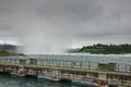 Vintage rail bridge at Niagara River