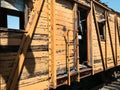 Dilapidated railroad car