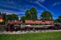 Vintage railcars at the national railroad museum in Green Bay wisconsin Royalty Free Stock Photo