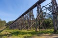Vintage railroad bridge ruins Royalty Free Stock Photo