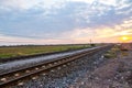 Vintage railroad tracks