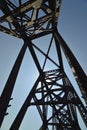 Vintage railway bridge repurposed as a walkway across the Ohio r