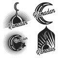 Vintage ramadan emblems Royalty Free Stock Photo