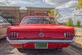 1966 vintage rare red Ford Mustang back view