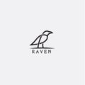 Vintage raven logo