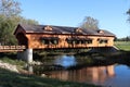 Vintage Rebuilt Cedar Covered Bridge