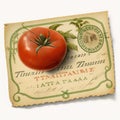 Vintage Tomato Recipe Fruit Label Card