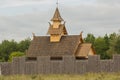 Vintage reconstructed wooden fortress