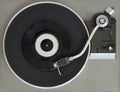 Vintage record player with vinyl record Royalty Free Stock Photo