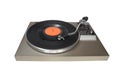 Vintage record player with vinyl record Royalty Free Stock Photo