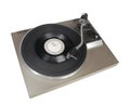 Vintage record player with vinyl record Royalty Free Stock Photo