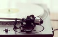 Vintage Record Turntable Player Tonearm Mechanism Royalty Free Stock Photo