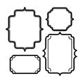 Vintage Rectangular Frame Vector Set â Elegant Ornamental Border Collection Royalty Free Stock Photo