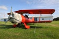 Vintage Red Biplane Royalty Free Stock Photo