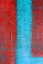 Vintage red and blue background. Grunge texture board. Hand drawn acrylic grunge. Brush strokes in abstract gray tones on canvas. Royalty Free Stock Photo