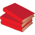 Vintage Red Book pile Royalty Free Stock Photo