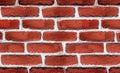 Vintage red brick wall background texture. Real brick wall.