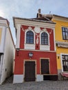 Vintage red building in Szentes, Hungary Royalty Free Stock Photo