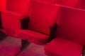 vintage red cinema seats Royalty Free Stock Photo