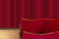 vintage red cinema seats Royalty Free Stock Photo